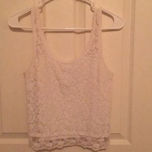 White lace tank top